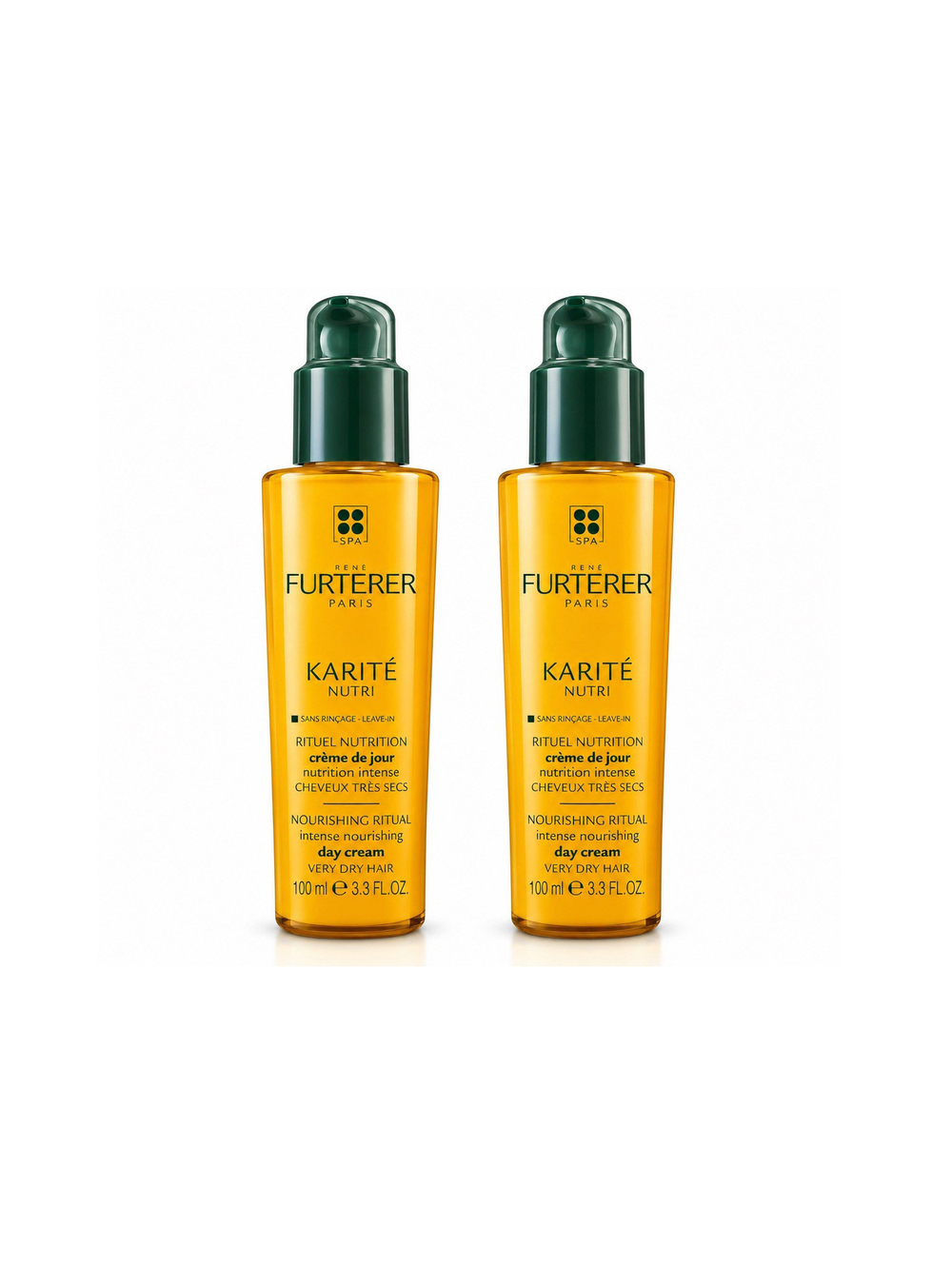 2x Rene Furterer Karite Nutri Intense Nourishing Day Cream 3.3 oz 100ml